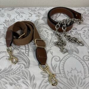 DETACHABLE PURSE STRAPS Lot of 2 Brn Mix & Match Replacement Restyle Heavy Duty
